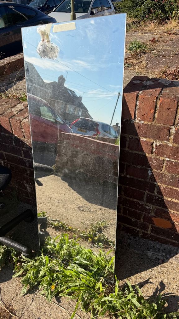 Large Silver Mirror - Fair Condition, FREE