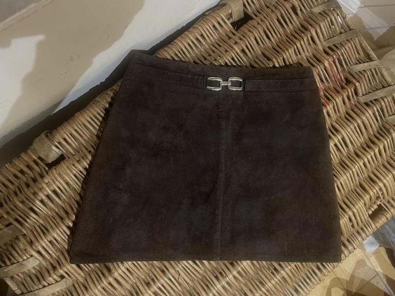 Oasis suede A line mini skirt uk8 