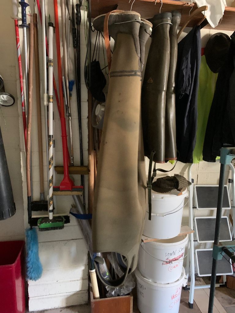 Fishing Waders - Green, Fair Condition