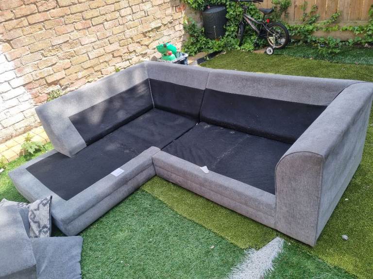 Grey corner sofa L shape  dlevery available 