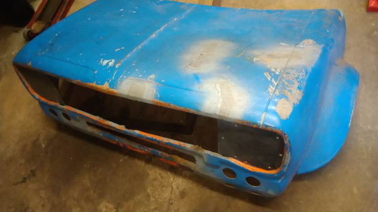 Classic Mini fiberglass flip front 