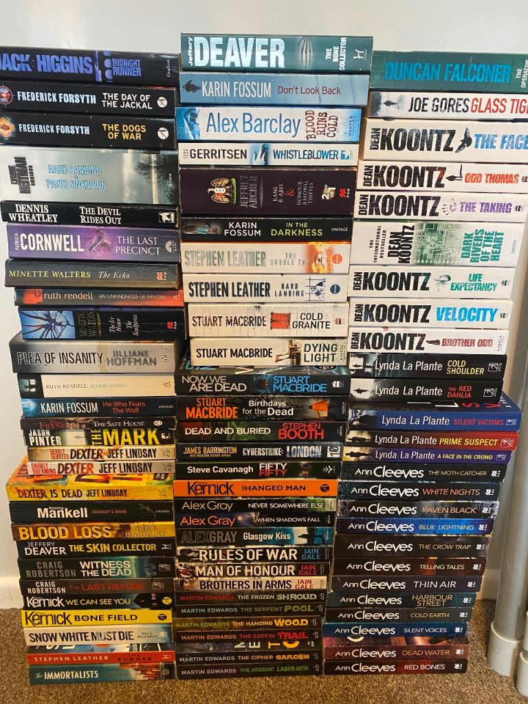 📚 82 Crime & Thriller Novels – Top Authors, Great Condition – £50