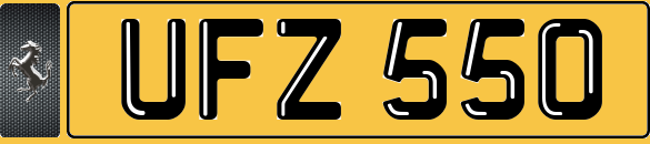 DATELESS Number Plate UFZ 550 FERRARI Maranello Barchetta UF Ulric Ursa FISHER