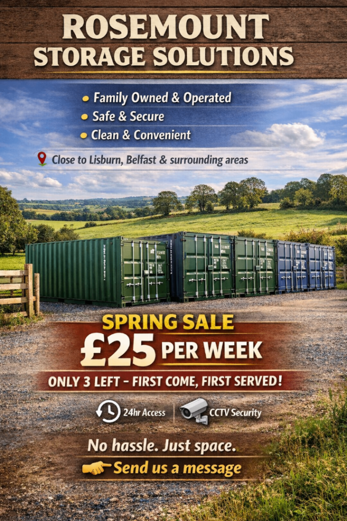 20ft Storage Containers to rent. £25 per week only