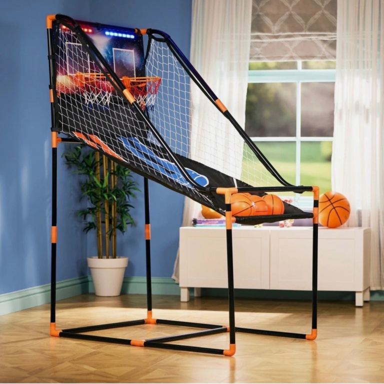 Double Shot Basketball Electronic Arcade Game with Timer