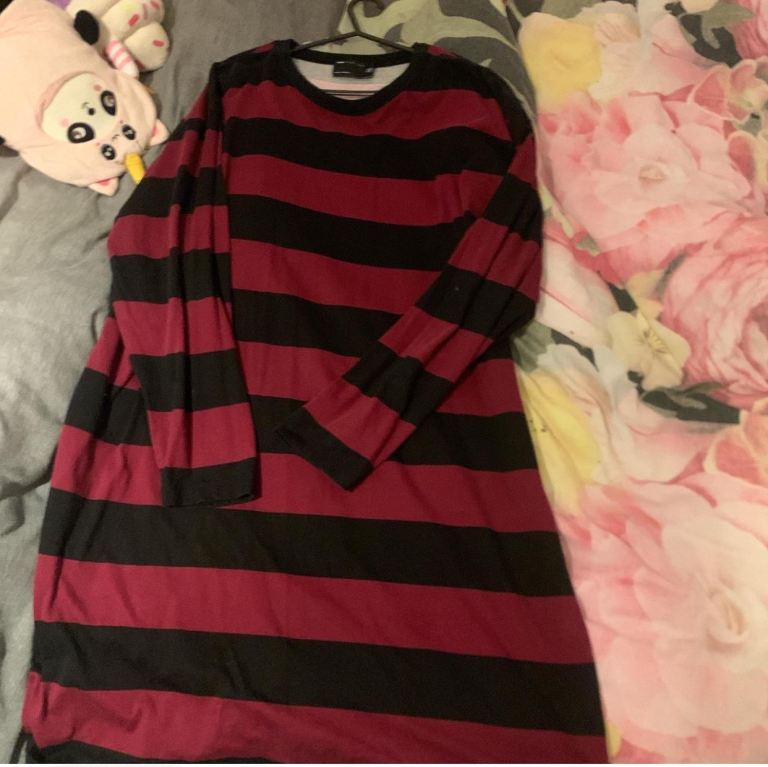 Long sleeve oversized dress uk 8