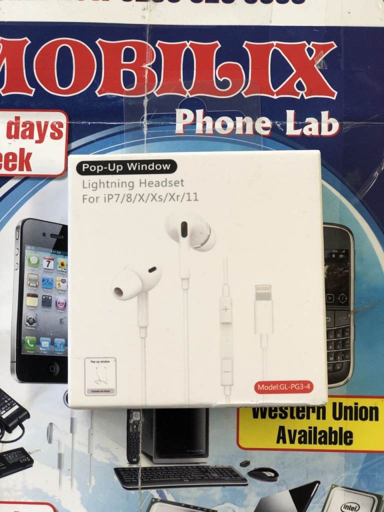 Universal Pop Up Window Lightning Headset Handsfree For iPhone 7/8/X/XS/XR/11 Pro