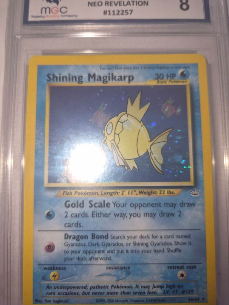 Shining magikarp graded holo bleed on this card also 