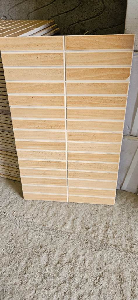 New Beige Striped Wall Tiles 