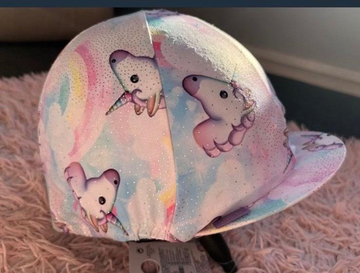 UNICORN HORSE RIDING HELMET COVER