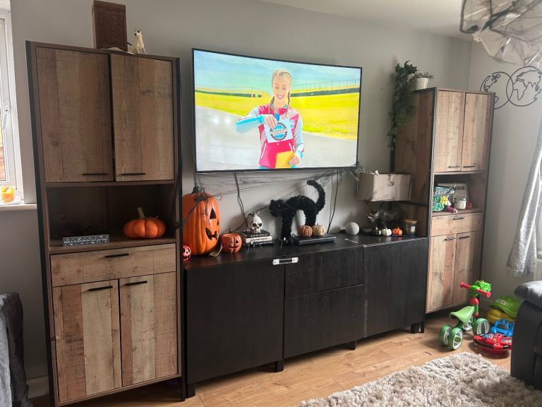 IKEA besta and 2 wooden effect units 