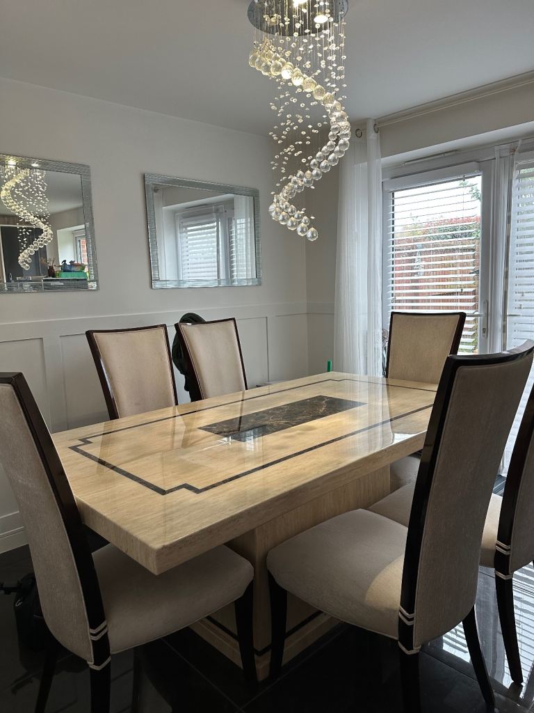 Marble Dining Table & Chairs