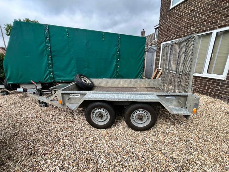 Indespension challenger AD2000 plant trailer 8x4 2700kg tail load ramp twin axle