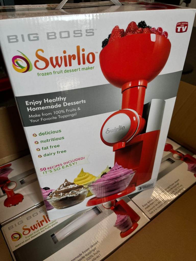 Wholesale Swirlio Frozen Fruit Dessert Makers – 4 Units Per Carton – Kitchen Appliance Job Lot