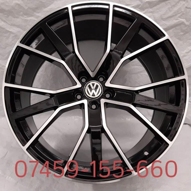 4X NEW ALLOY WHEELS (19" INCH ALLOYS) BLACK VW VOLKWAGEN GOLF GTI GTD GTE R MK6 MK7 7.5 8