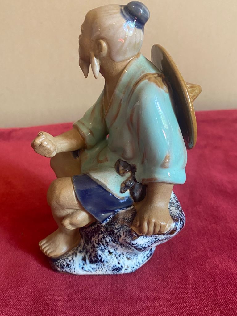 Chinese mudman  glaze fisherman.