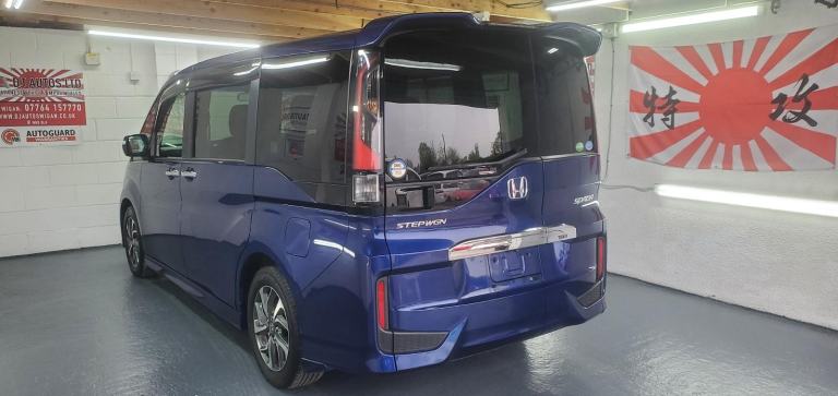 Honda stepwagon spada rp3 1.5 turbo auto blue japanese import 8 seats 2015