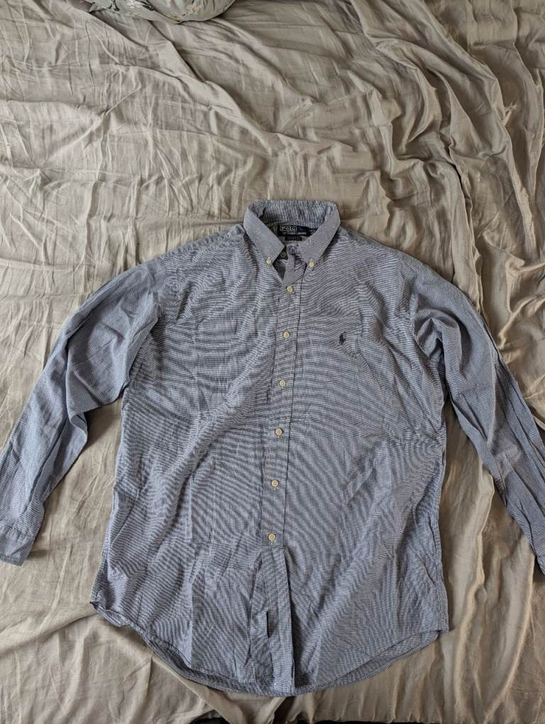 Vintage Polo Ralph Lauren Yarmouth Shirt Blue Gingham Check - Men’s Size M / L