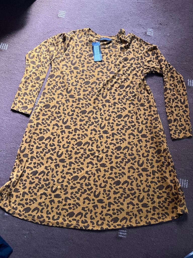 Marks & Spencer’s Leopard print long sleeve dress