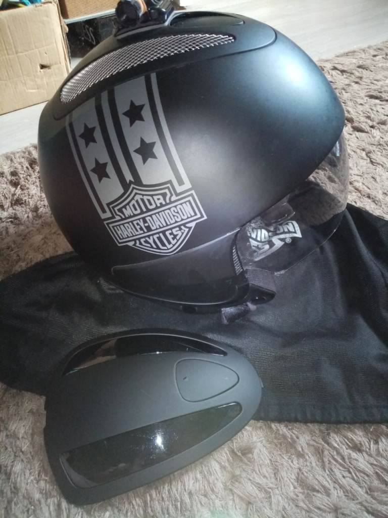 Harley Davidson Motorbike Helmet - Black, Size XS, Good Condition