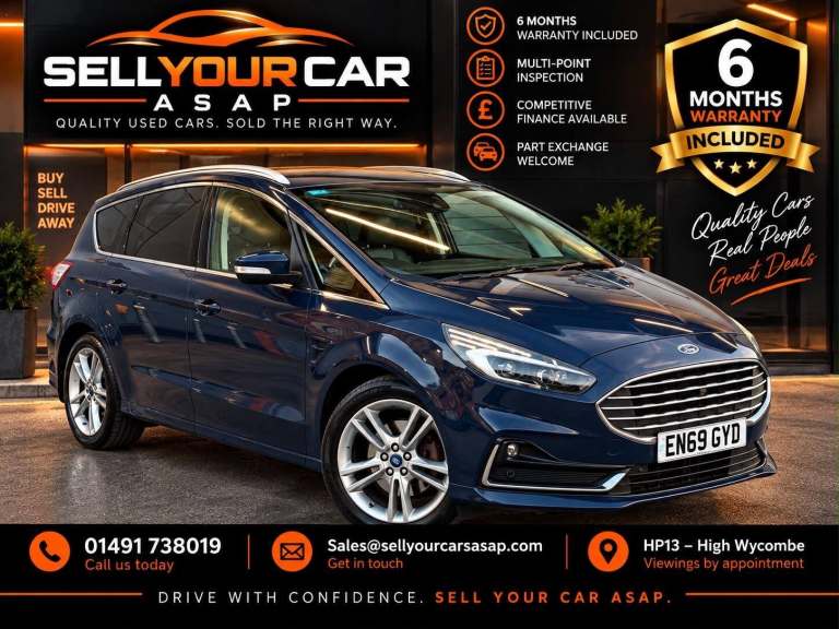 2020 Ford S-Max 2.0 EcoBlue Titanium Auto Euro 6 (s/s) 5dr MPV Diesel Automatic