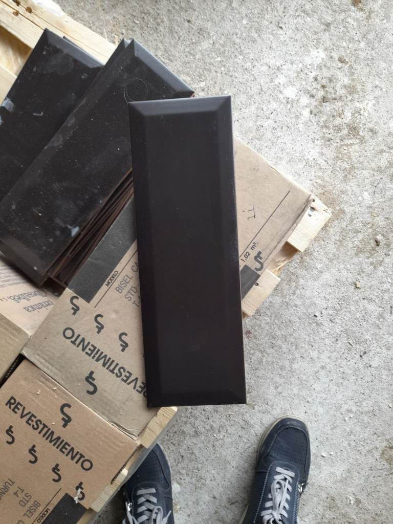Dark brown metro tiles