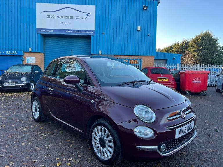 2018 Fiat 500 1.2 Lounge Euro 6 (s/s) 3dr HATCHBACK Petrol Manual