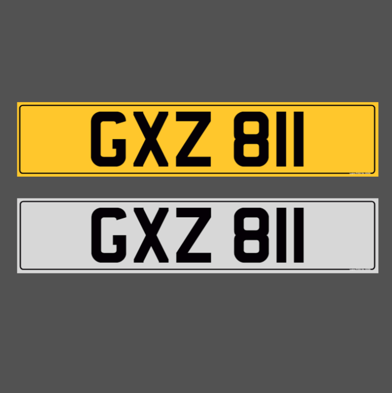 GXZ 811 - Dateless Cherished Registration Number Plate