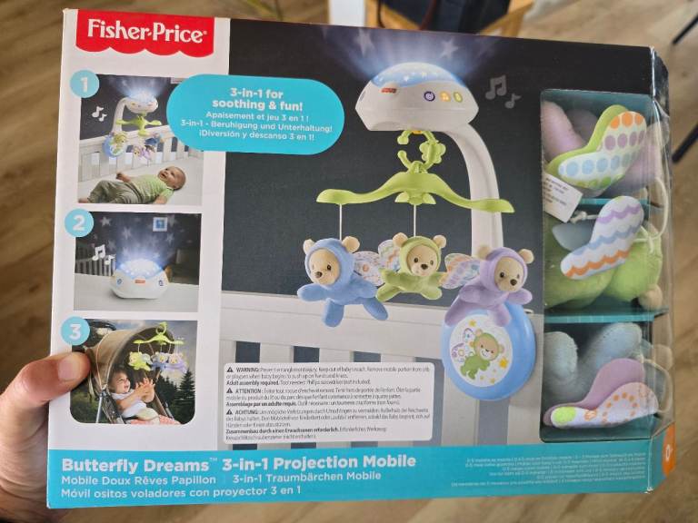 Fisher-Price Butterfly Dreams 3-in-1 Projection Mobile – NEW