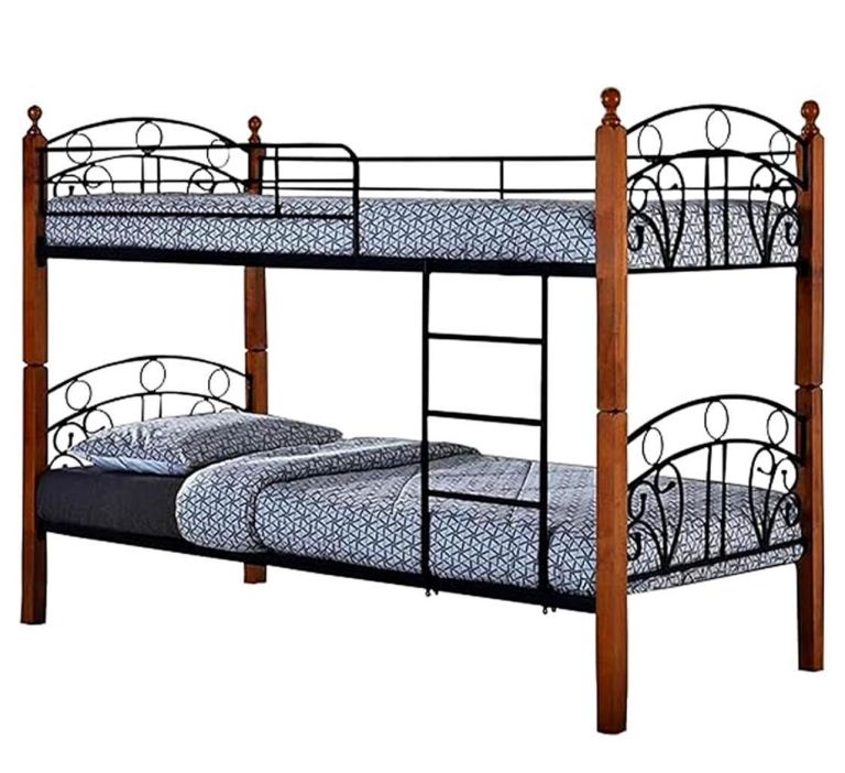 Bunk Bed for Kids Space Saving and Sturdy with Ladder (Oak)