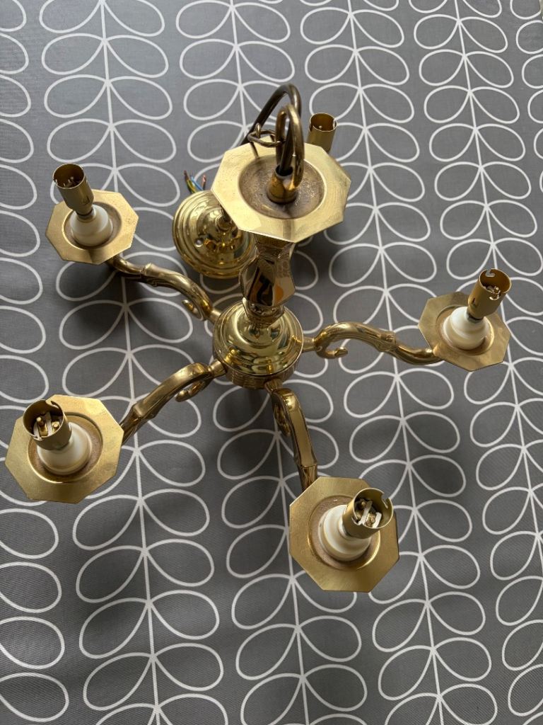 Brass chandelier 