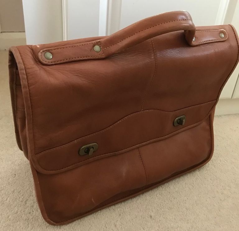 image for Leather Satchel in Tan Colour