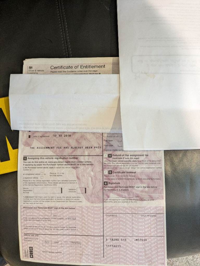 Personalised number plate 