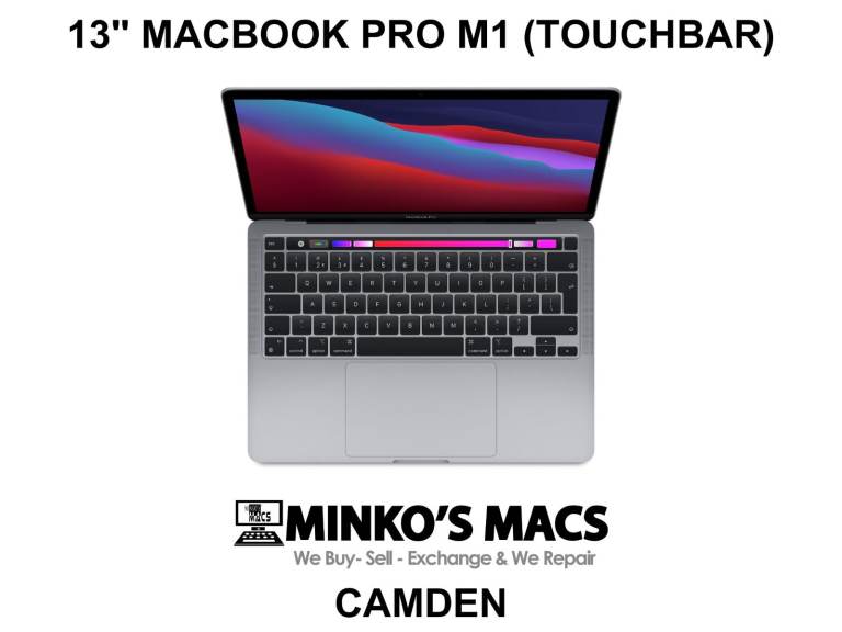 Apple MacBook Pro 13" 2020 M1 8-CPU/8-GPU 3.2GHz 8GB RAM 256GB SSD Retina Display Touch Bar Touch ID