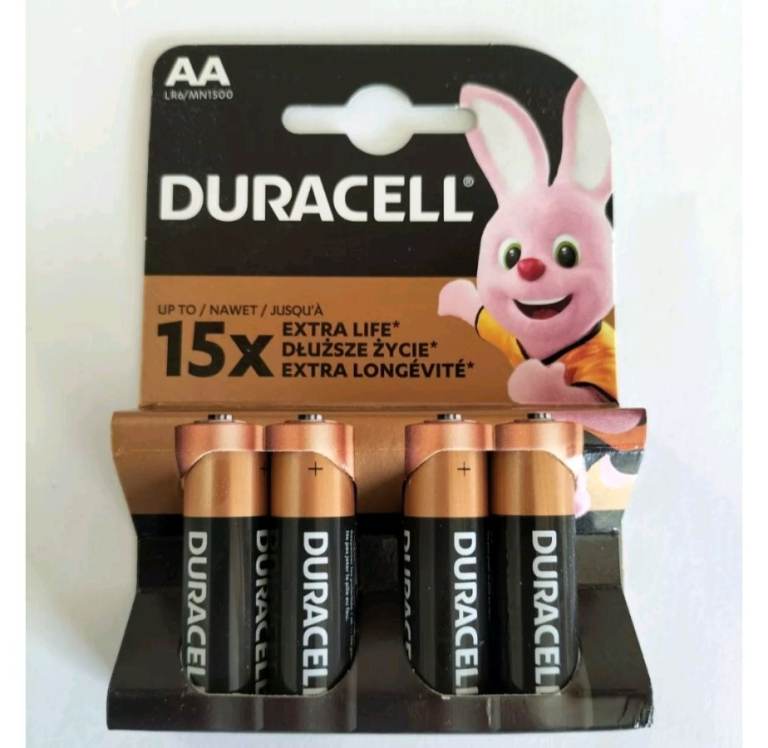  Duracell AA Batteries 4 pk