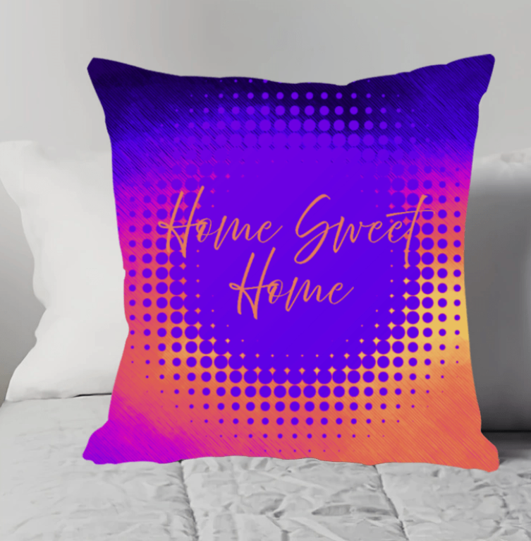 17x17 inch Colourful Home Sweet Home Cushion Cover