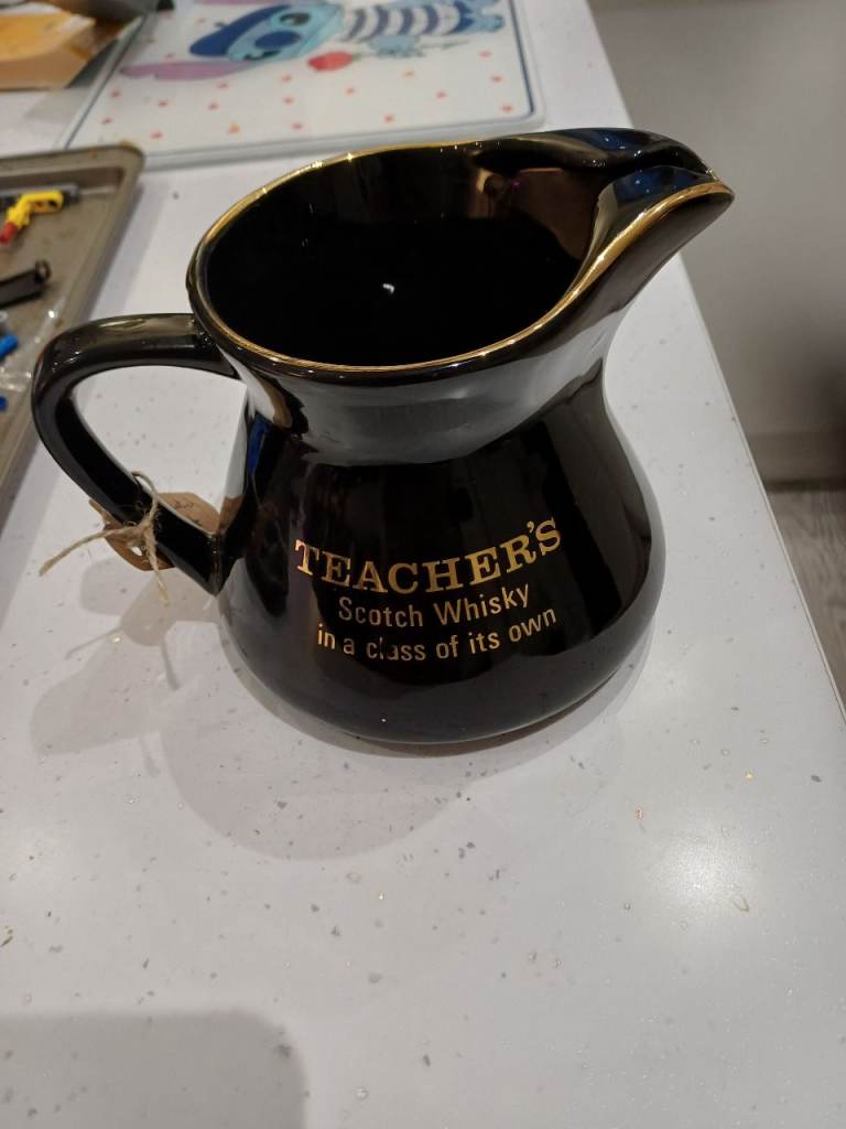Black Scotch Teachers  wade water jug.