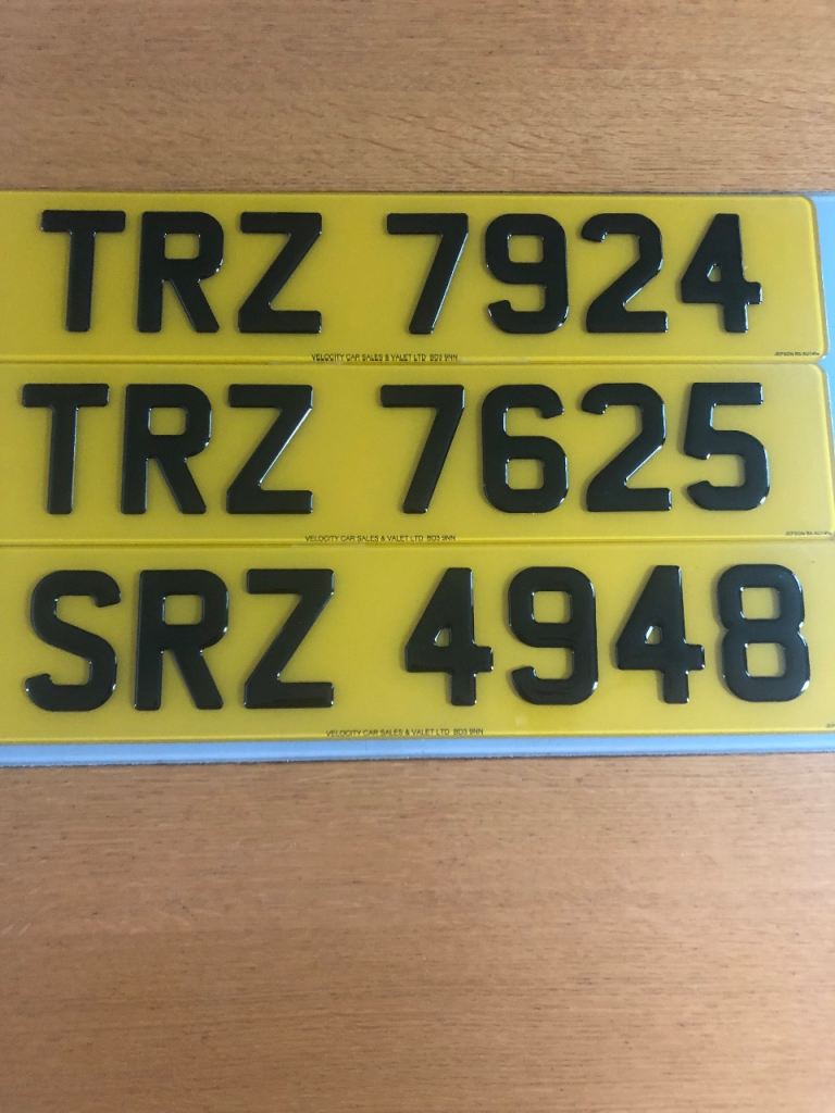 Registration numbers on retention 