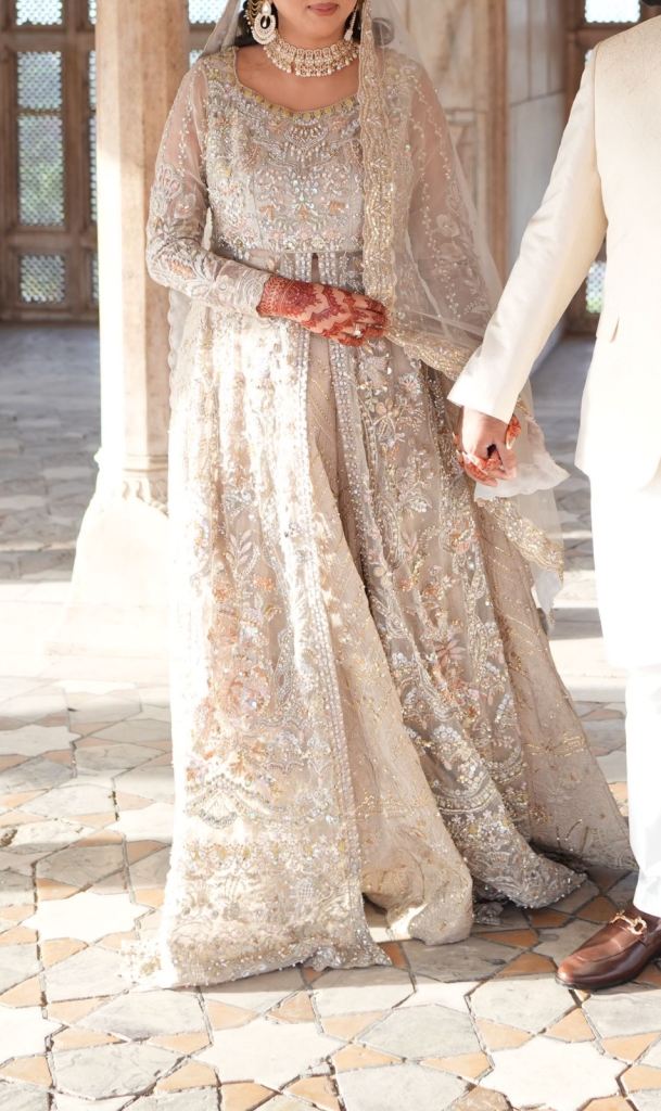 Cream and gold formal/ bridal dress