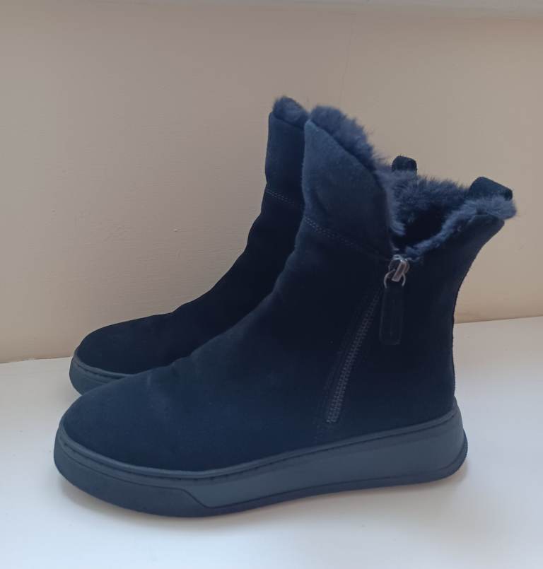 Black Suede Scholl Boots