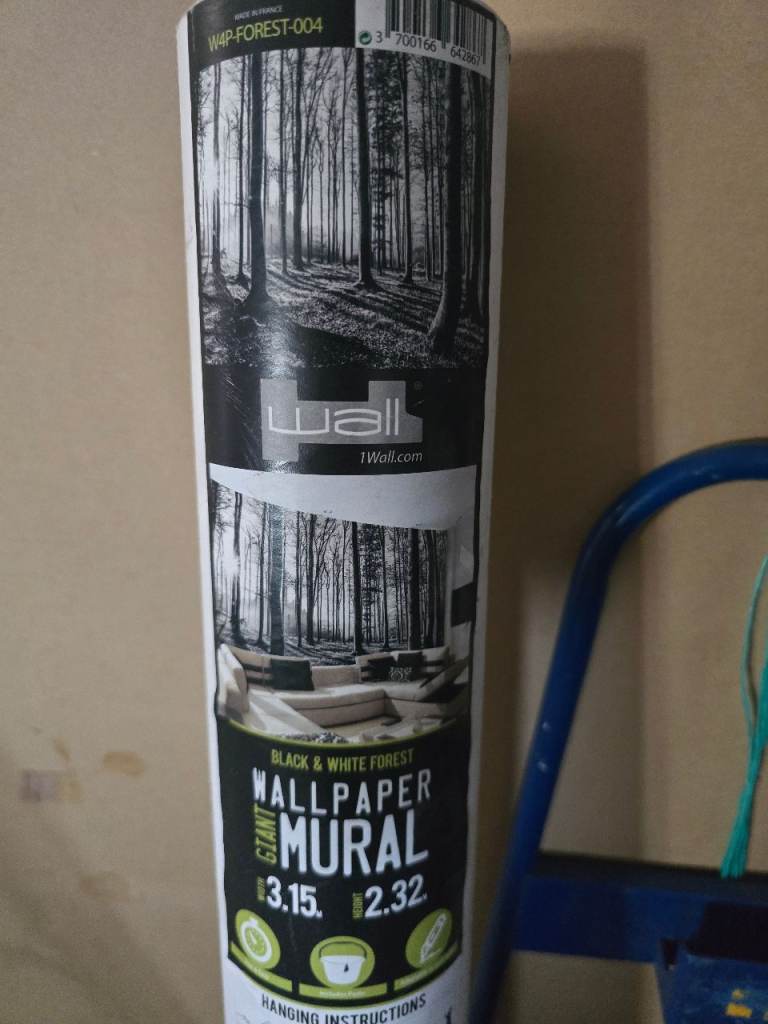 UWall Black & White Forest Wallpaper Mural - New