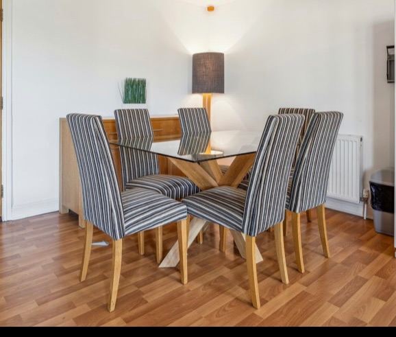 Next dining table with chairs and coffee table