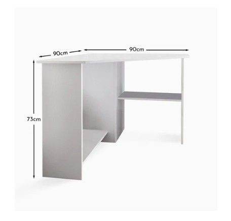 Laura James White Essie Corner Desk (new - still in box), L90cm x D90cm x H73cm