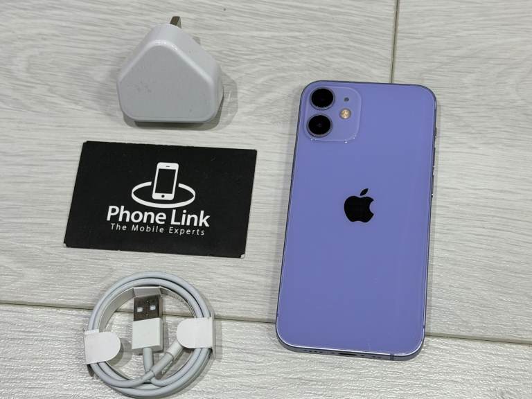📱Violet Purple Apple iPhone 12 Mini 64GB Unlocked 🔋 100% Battery + Warranty 🍎 - P1502