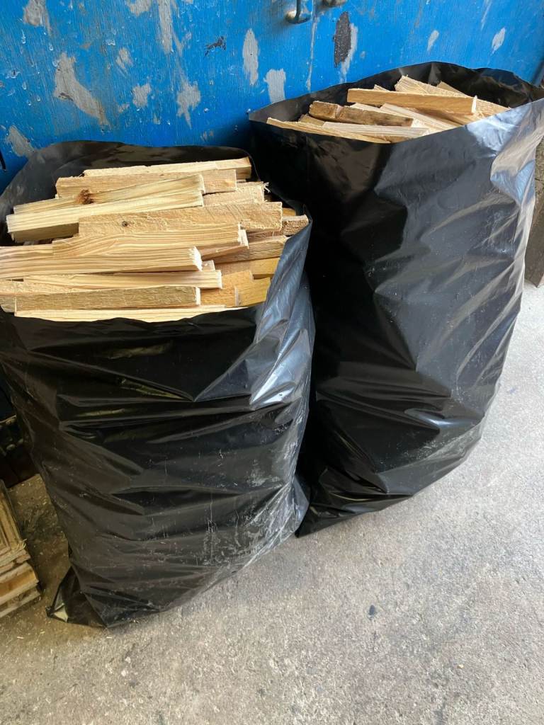 WOOD x2 Large Bags of Kindling £8 EACH All Chopped Up and Ready for Log Burner or Outside Fire Pit