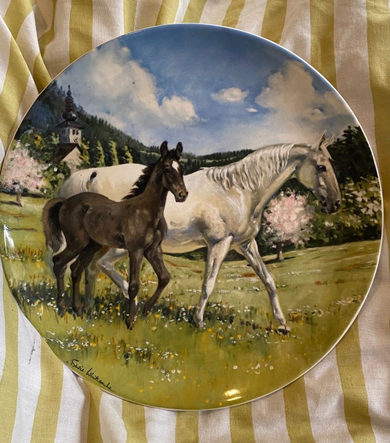 Collection of limited edition bone china equine plates