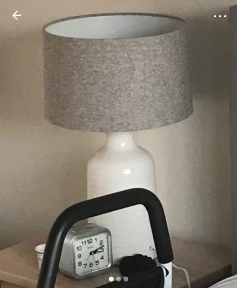 2x White Company Ceramic Small Bottle Table Lamp x2 - Like New - Collection only!