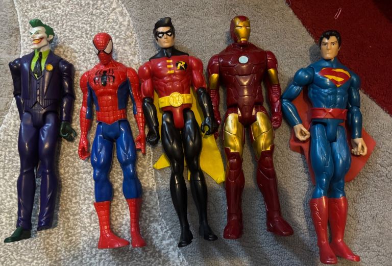 Set of 5 Superhero Action Figures – Good Condition