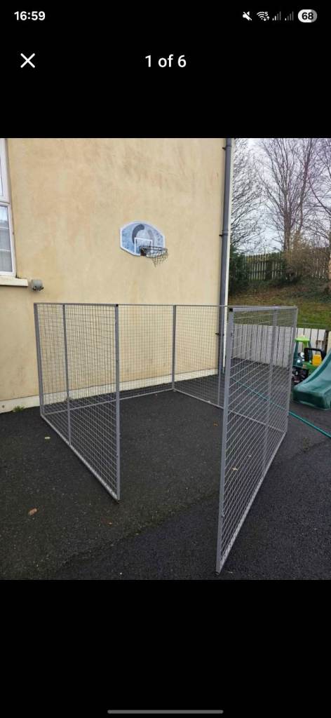 Dog Pen Cage Kennel Run Box Animal Enclosure Chicken Run with Hinged Door