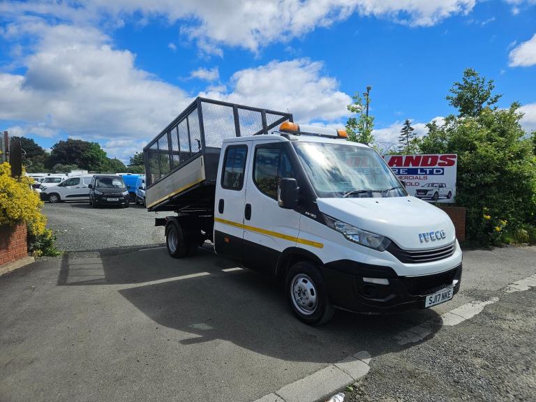 2017 ON 17 PLATE IVECO DAILY 35C12D CREW CAB TIPPER CAGE PICKUP 55K ULEZ FREE 
